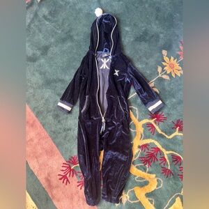 Onepiece Navy Blue Kids Onepiece with White Accents